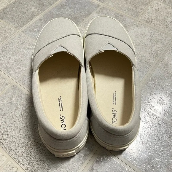 New Toms Alparagata Fenix Gray Canvas Slip On Sneakers - Picture 7 of 8
